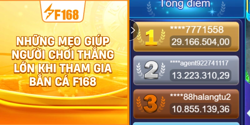 Những Mẹo Giúp Người Chơi Thắng Lớn Khi Tham Gia Bắn Cá F168