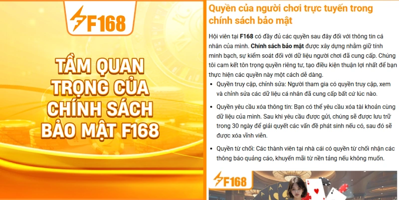 Tầm Quan Trọng Của Chính Sách Bảo Mật F168